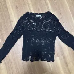 ZARA シースルートップス　ニット