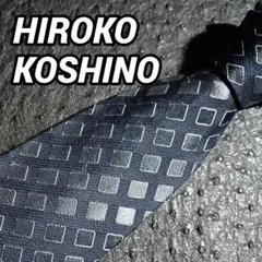 L394HK ◆ ヒロココシノ 幾何学 ミッドナイトブルー系 ネクタイのサムネイル