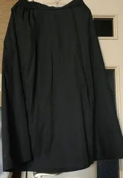 GU黒フレア両側ポケット付きスカート