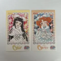 ひみつのアイプリ　ブロマイド風ステッカー　リンリン&つむぎ