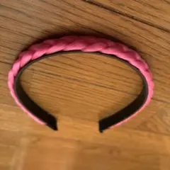 三つ編み カチューシャ ピンク