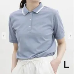 【週末セール】 Honeys 半袖ポロシャツ サックスブルー　Lサイズ