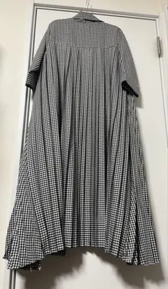 アンティカ　パターントルソ シャツ ワンピース プリーツ ギンガムチェック