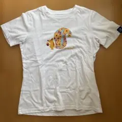 Whole Earth Tシャツ リス 花柄 ホワイト　アウトドアのサムネイル