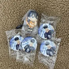 ハイキュー!! 影山飛雄 くら寿司 缶バッジ こんにち輪 キーホルダー