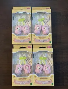 シルバニア ショコラウサギ・フェネックの小さい赤ちゃん さくらんぼ 4個セット