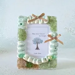 硬質トレカケース　大人可愛い　抹茶　グリーン　透明感　ホイップデコ　レジン