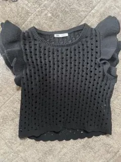 透かし編みニット