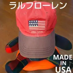 パ*ダ様 ラルフローレン　キャップ　帽子【レッド✕ネイビー】90’sヴィンテージ