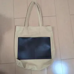 LAKOLE キャンバス トートバッグ ベージュ ブラックのサムネイル
