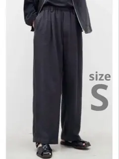 LIDNM / LIGHT TWEED EASY TROUSERS パンツ　Sのサムネイル