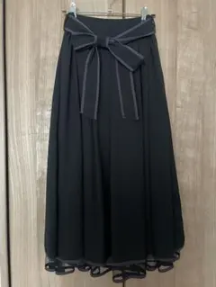 パイピングバックフリルスカート　axes femme POETIQUE 黒　M