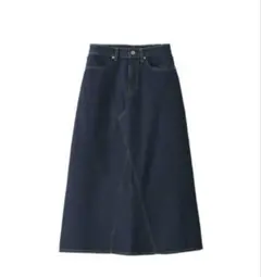 無印良品 木の実から作ったカポック混 デニムAラインスカートレディースのサムネイル