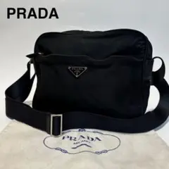 l60【極美品】プラダ　三角ロゴ　ナイロン　ブラック　カメラバッグ　ショルダー.