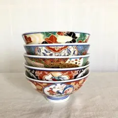 「幾何学文様の面白さ！」 古伊万里向付(幅8.5cm) 2客セット 骨董アンティ 幾何学文様の面白さ！」 古伊万里向付(幅8.5cm) 2客セット 骨董