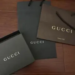 GUCCI グッチ ショップ袋 紙袋 小箱 3点セット