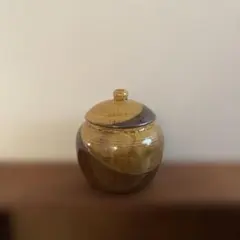 陶器製 蓋付き容器 中型