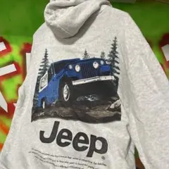 希少 Hollister×Jeep バックプリント パーカー XS 裏起毛