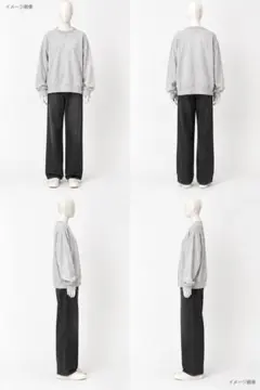 クルーネック スウェット グレー