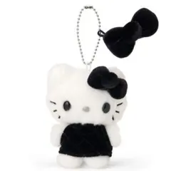 新品　サンリオ　ミニチュアキルト　マスコットホルダー　ハローキティ　黒