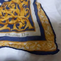 Christian Dior ネイビー ゴールド スカーフ　バンダナのサムネイル