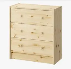 【新品】IKEA RAST 木製3段チェスト 廃盤希少モデル 廃盤IKEA チェスト RAST ¥12,800 しっかりした木目のパイン材。取手を チェスト・タンス