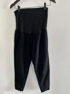 無印良品 マタニティパンツ 黒 Sサイズ ストレッチ テーパード