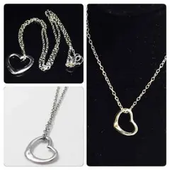 オープンハートペンダントネックレス