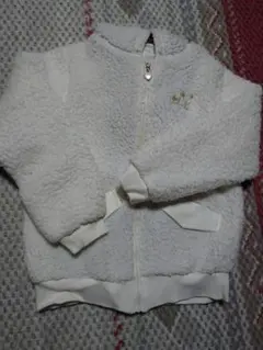 ホワイト フリース ジャケット フード付き140size