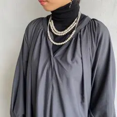 STELLA CIFFON [ステラシフォン] 3連ネックレス BEIGE