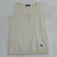 バーバリーブルーレーベルカシミア100%ノースリーブニット