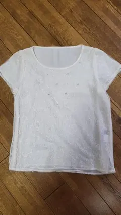 JUSGLITTY 半袖レースブラウス