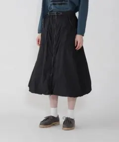 andwander スカート　タグ付き新品 クラシカルツイードレザーベルト付きスカート | PINKY&DIANNE