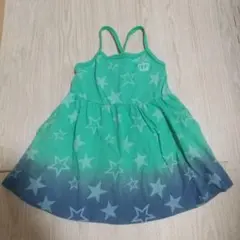 夏休みセール‼️BABYDOLL 星柄ノースリーブワンピース グリーン 90cm