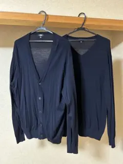 ユニクロ メリノウール カーディガン ニット XL
