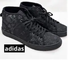 adidas レディース インヒールスニーカー 花柄 ブラック24