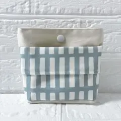 移動ポケット　キナリ×格子柄　ハンドメイド
