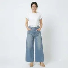 FRAMeWORK サイズ34 ワイドデニムパンツ 日本製 フレームワークのサムネイル