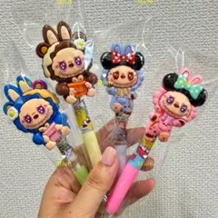 ✨ラブブ らぶぶ✨風 キャラクター ボールペン 4点セット