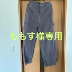 ももす様専用グレー ワークパンツ ウエストゴム
