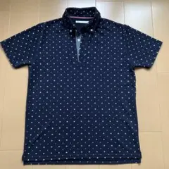 ikka メンズポロシャツ　ネイビーのサムネイル