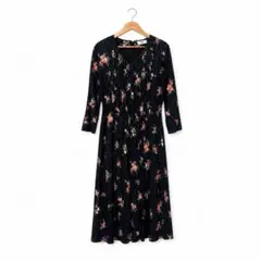 【TONAL】花柄 プリーツ ロングワンピースのサムネイル