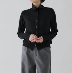 【新品】crewre 2wayハイネックスリムカーディガン 黒 size2