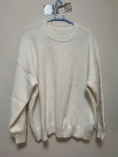 shein アイボリー 長袖ニットセーター