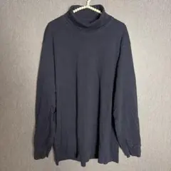 UNIQLO 유니클로 남성 터틀넥 긴팔 컷소우 네이비 XL