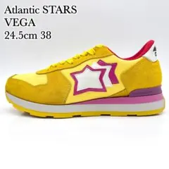 ⬛︎アトランティックスターズ ベガ イエロー ピンク スエード 38