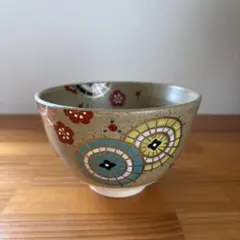 色絵　蛇の目傘茶碗　深山造のサムネイル