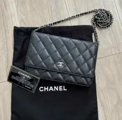 【CHANEL 】マトラッセ チェーンウォレット ブラック　金具シルバーのサムネイル