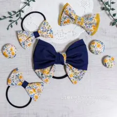 超お得!！【リバティ】バレッタ&ヘアゴム7点セット(フィービー)