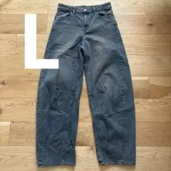 バレルレッグジーンズ/L/ブルー(丈長め)のサムネイル